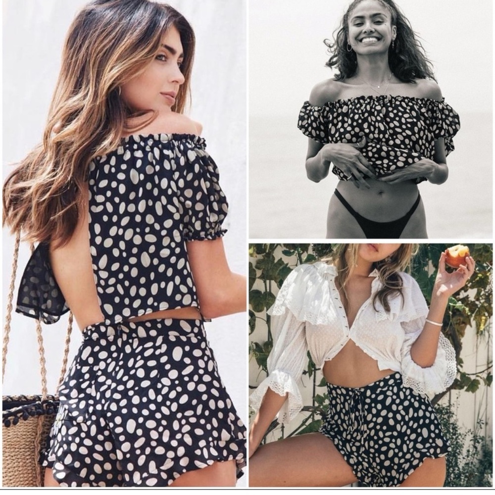 STONE COLD FOX 2 PC SET SILK size 1 top & 2bottom small